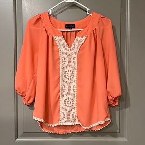Lace Front Detail Blouse